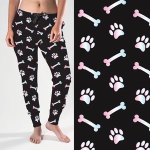 Dog paws and bones joggers WITH POCKETS!